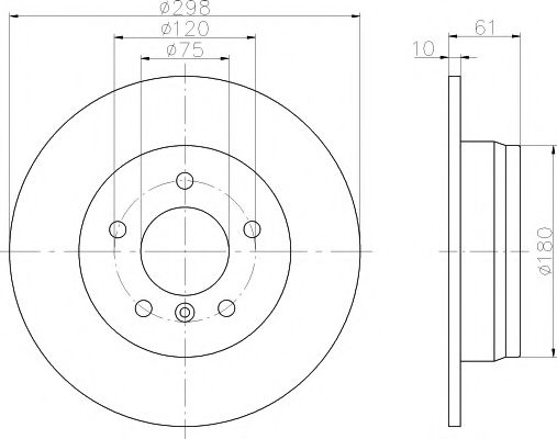 HELLA PAGID - 8DD 355 104-801 - Тормозной диск (Тормозная система)