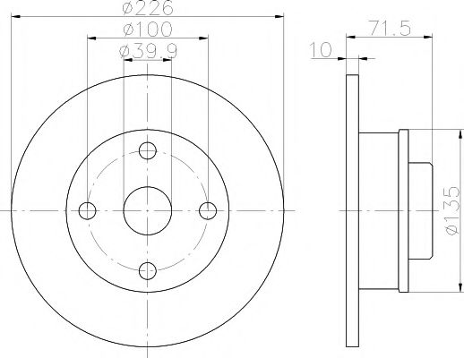 HELLA PAGID - 8DD 355 101-661 - Тормозной диск (Тормозная система)