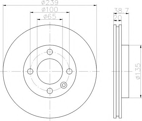 HELLA PAGID - 8DD 355 100-181 - Тормозной диск (Тормозная система)