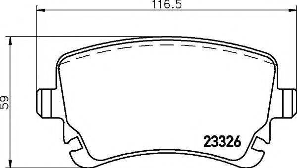 HELLA PAGID - 8DB 355 010-971 - Комплект тормозных колодок, дисковый тормоз (Тормозная система)