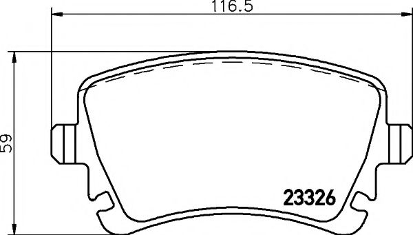 HELLA PAGID - 8DB 355 011-531 - Комплект тормозных колодок, дисковый тормоз (Тормозная система)