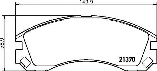 HELLA PAGID - 8DB 355 011-751 - Комплект тормозных колодок, дисковый тормоз (Тормозная система)