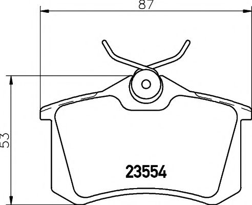 HELLA PAGID - 8DB 355 006-831 - Комплект тормозных колодок, дисковый тормоз (Тормозная система)