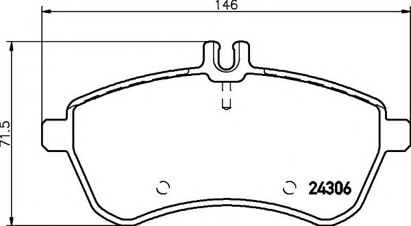 HELLA PAGID - 8DB 355 012-601 - Комплект тормозных колодок, дисковый тормоз (Тормозная система)