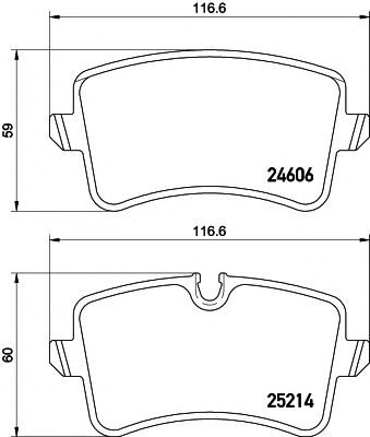 HELLA PAGID - 8DB 355 016-001 - Комплект тормозных колодок, дисковый тормоз (Тормозная система)