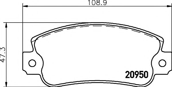 HELLA PAGID - 8DB 355 018-991 - Комплект тормозных колодок, дисковый тормоз (Тормозная система)