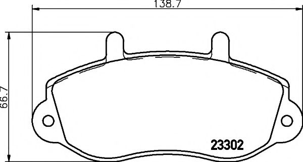 HELLA PAGID - 8DB 355 019-321 - Комплект тормозных колодок, дисковый тормоз (Тормозная система)