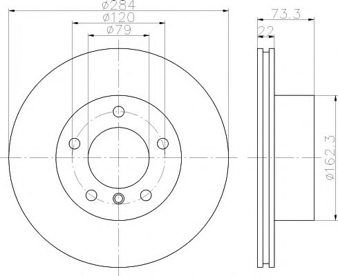 HELLA PAGID - 8DD 355 118-031 - Тормозной диск (Тормозная система)