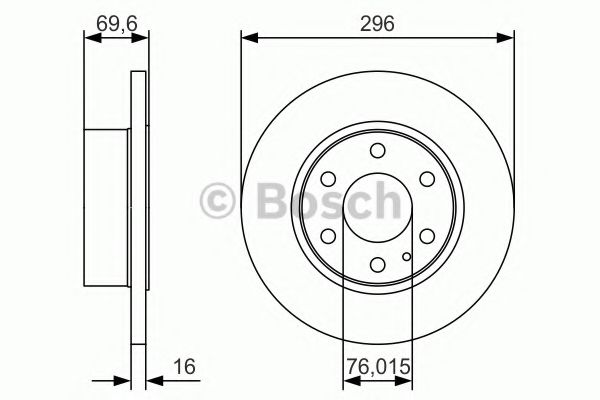 BOSCH - 0 986 479 A51 - Тормозной диск (Тормозная система)