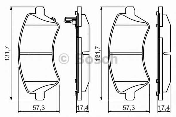 BOSCH - 0 986 495 243 - Комплект тормозных колодок, дисковый тормоз (Тормозная система)