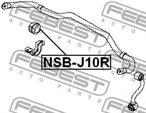 FEBEST - NSB-J10R - Втулка, стабилизатор (Подвеска колеса)