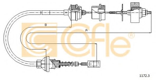COFLE - 1172.3 - Трос, управление сцеплением (Система сцепления)