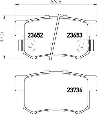TEXTAR - 2365201 - Комплект тормозных колодок, дисковый тормоз (Тормозная система)