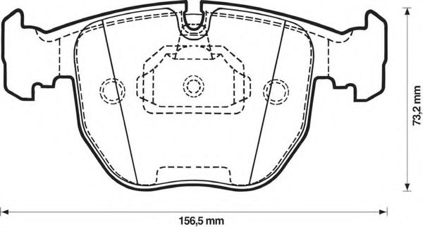 BENDIX - 571873B - Комплект тормозных колодок, дисковый тормоз