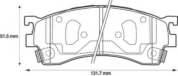 BENDIX - 572434B - Комплект тормозных колодок, дисковый тормоз