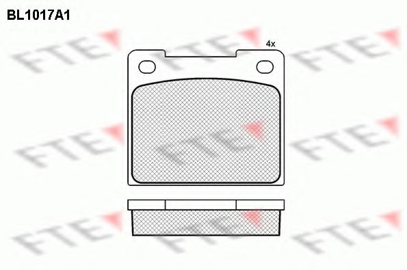 FTE - BL1017A1 - Комплект тормозных колодок, дисковый тормоз (Тормозная система)