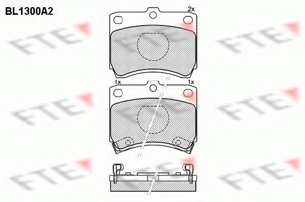 FTE - BL1300A2 - Комплект тормозных колодок, дисковый тормоз (Тормозная система)