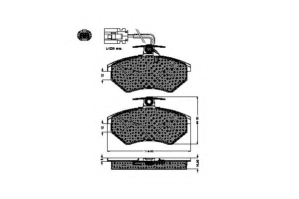 SPIDAN - 32555 - Комплект тормозных колодок, дисковый тормоз