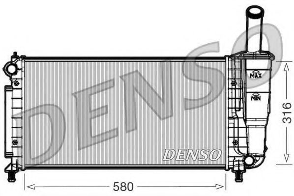 DENSO - DRM09105 - Радиатор, охлаждение двигателя (Охлаждение)