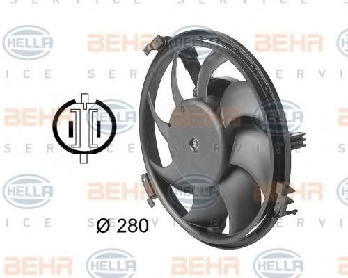 BEHR HELLA SERVICE - 8EW 009 144-351 - Вентилятор, охлаждение двигателя (Охлаждение)