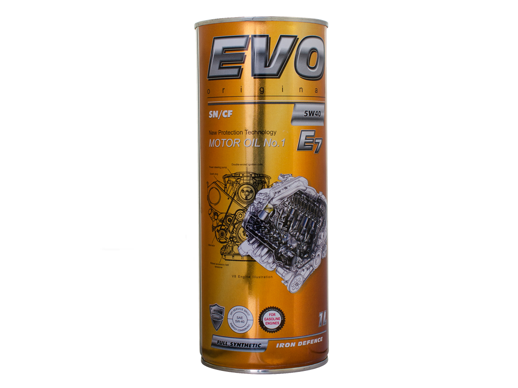 EVO - EVO E7 5W40 1L - Олива двигуна 1L EVO E7 5W40 (API SN/CF, ACEA A3/B4, MB 229.3, VW 502.00/505.00, GM LL-B-025, BMW Longlife-01)