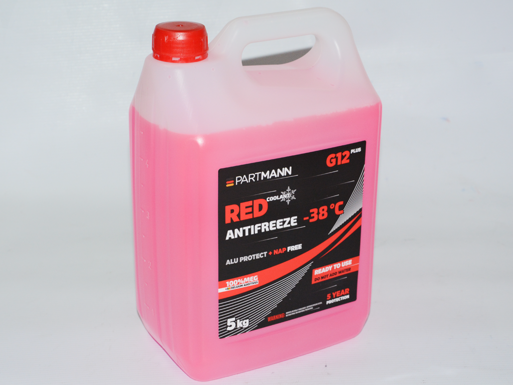 PARTMANN - PM04.0003 - Антифриз червоний G12+ 5kg -36C (готовий)