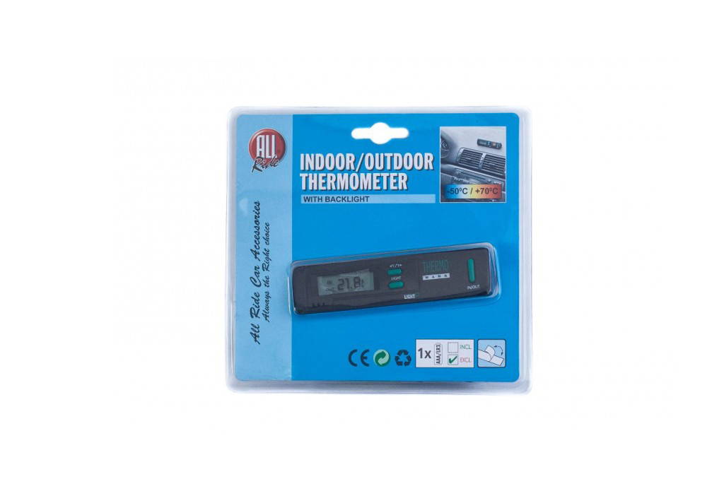 ALL RIDE - 00141 - Термометер зовнішньо-внутрішній з темною підсвіткою, -50/+70