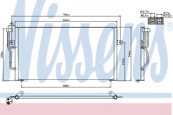 NISSENS - 94305 - Конденсатор, кондиционер (Кондиционер)