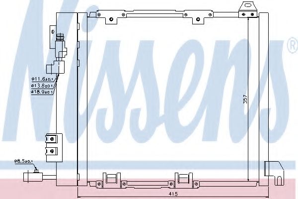 NISSENS - 94385 - Конденсатор, кондиционер (Кондиционер)