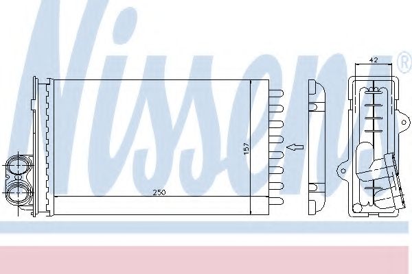 NISSENS - 72935 - Теплообменник, отопление салона (Отопление / вентиляция)