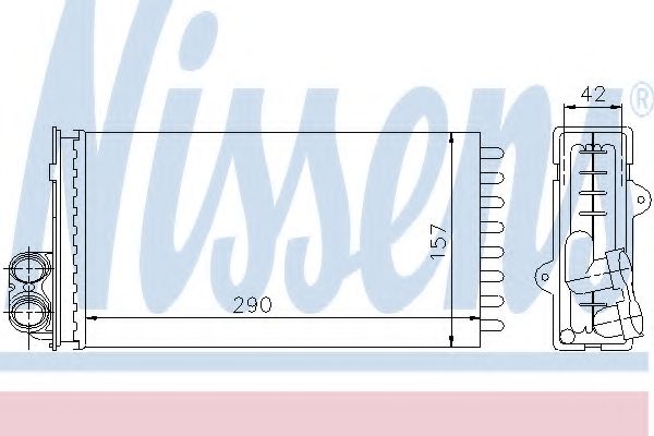 NISSENS - 73356 - Теплообменник, отопление салона (Отопление / вентиляция)