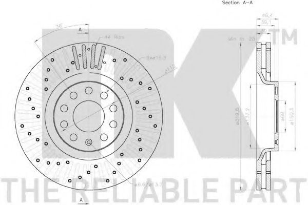 NK - 3147135 - Тормозной диск (Тормозная система)