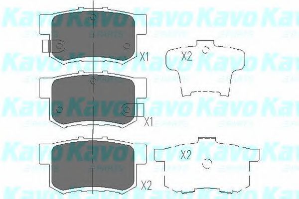 KAVO PARTS - KBP-2009 - Комплект тормозных колодок, дисковый тормоз (Тормозная система)