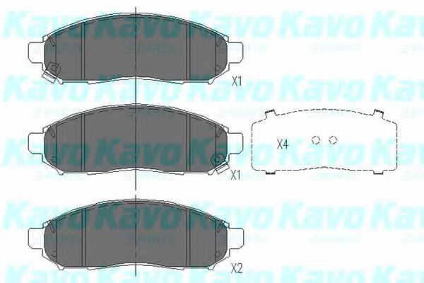 KAVO PARTS - KBP-6574 - Комплект тормозных колодок, дисковый тормоз (Тормозная система)