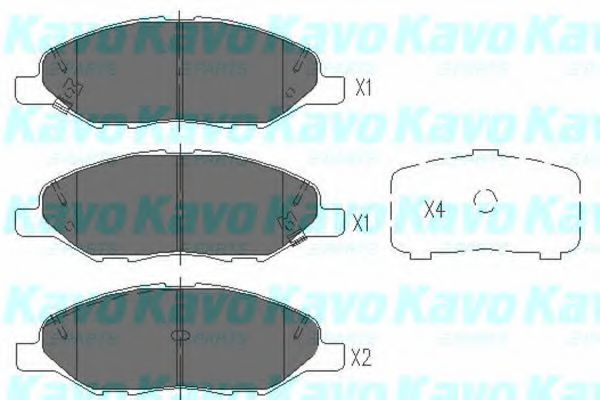 KAVO PARTS - KBP-6578 - Комплект тормозных колодок, дисковый тормоз (Тормозная система)