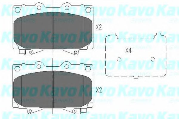 KAVO PARTS - KBP-9049 - Комплект тормозных колодок, дисковый тормоз (Тормозная система)