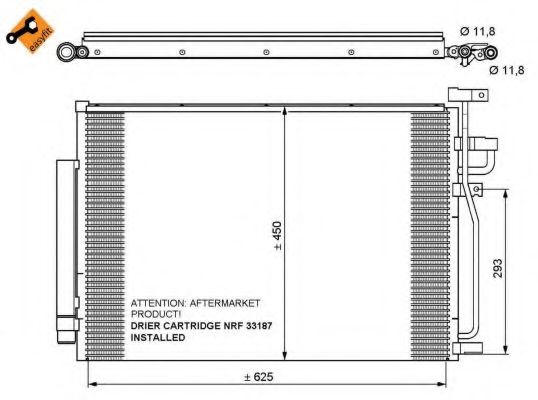 NRF - 35775 - Конденсатор, кондиционер (Кондиционер)