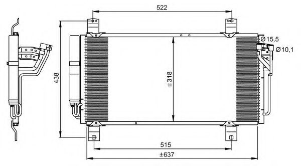 NRF - 35949 - Конденсатор, кондиционер (Кондиционер)