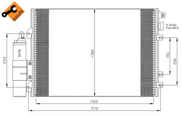 NRF - 35967 - Конденсатор, кондиционер (Кондиционер)