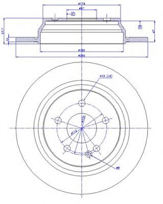 CAR - 142.1100 - Тормозной диск (Тормозная система)