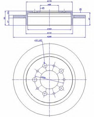 CAR - 142.665 - Тормозной диск (Тормозная система)