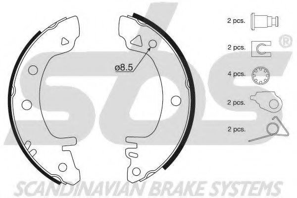 SBS - 18512725375 - Комплект тормозных колодок (Тормозная система)