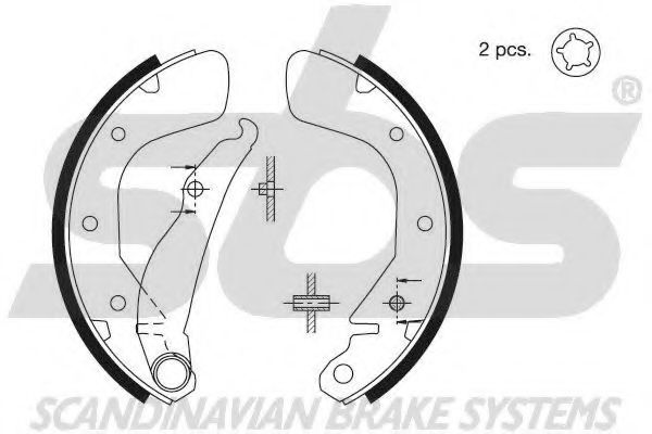 SBS - 18492736540 - Комплект тормозных колодок (Тормозная система)