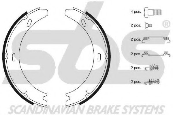 SBS - 18512733552 - Комплект тормозных колодок, стояночная тормозная система (Тормозная система)