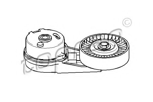 TOPRAN - 206 712 - Натяжной ролик, поликлиновойремень (Ременный привод)
