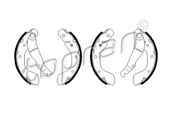 TOPRAN - 206 325 - Комплект тормозных колодок (Тормозная система)