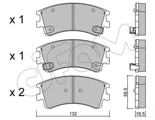 CIFAM - 822-476-0 - Комплект тормозных колодок, дисковый тормоз (Тормозная система)