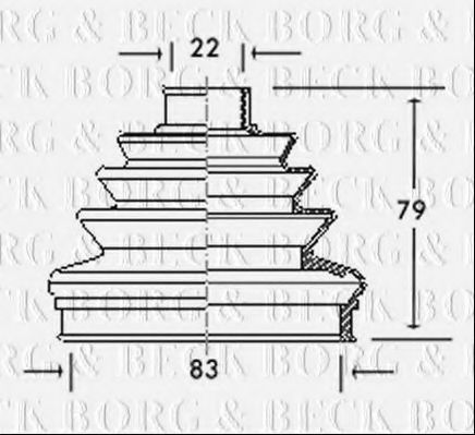 BORG & BECK - BCB2006 - Пыльник, приводной вал (Привод колеса)