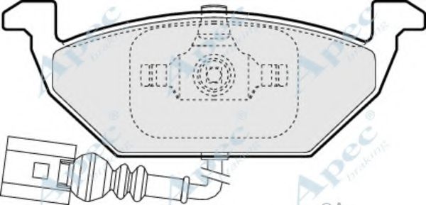 APEC BRAKING - PAD1162 - Комплект тормозных колодок, дисковый тормоз (Тормозная система)