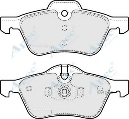 APEC BRAKING - PAD1257 - Комплект тормозных колодок, дисковый тормоз (Тормозная система)